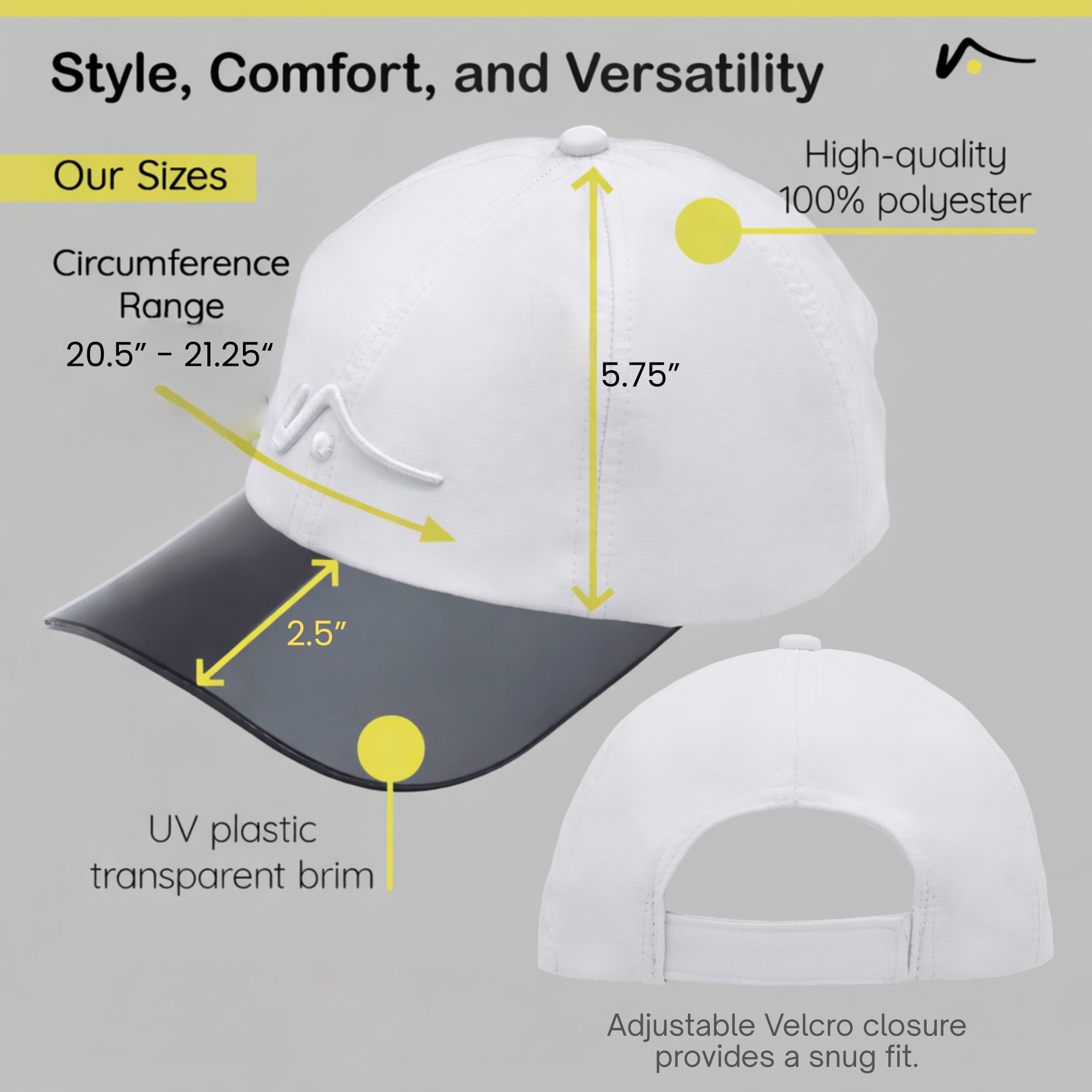 WHITE Children’s ClearView Hat (Ages 2-6)