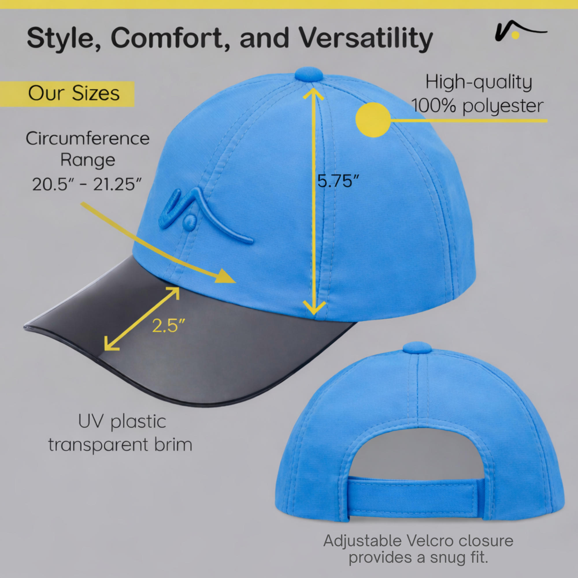 LIGHT BLUE Children’s ClearView Hat (Ages 2-6)