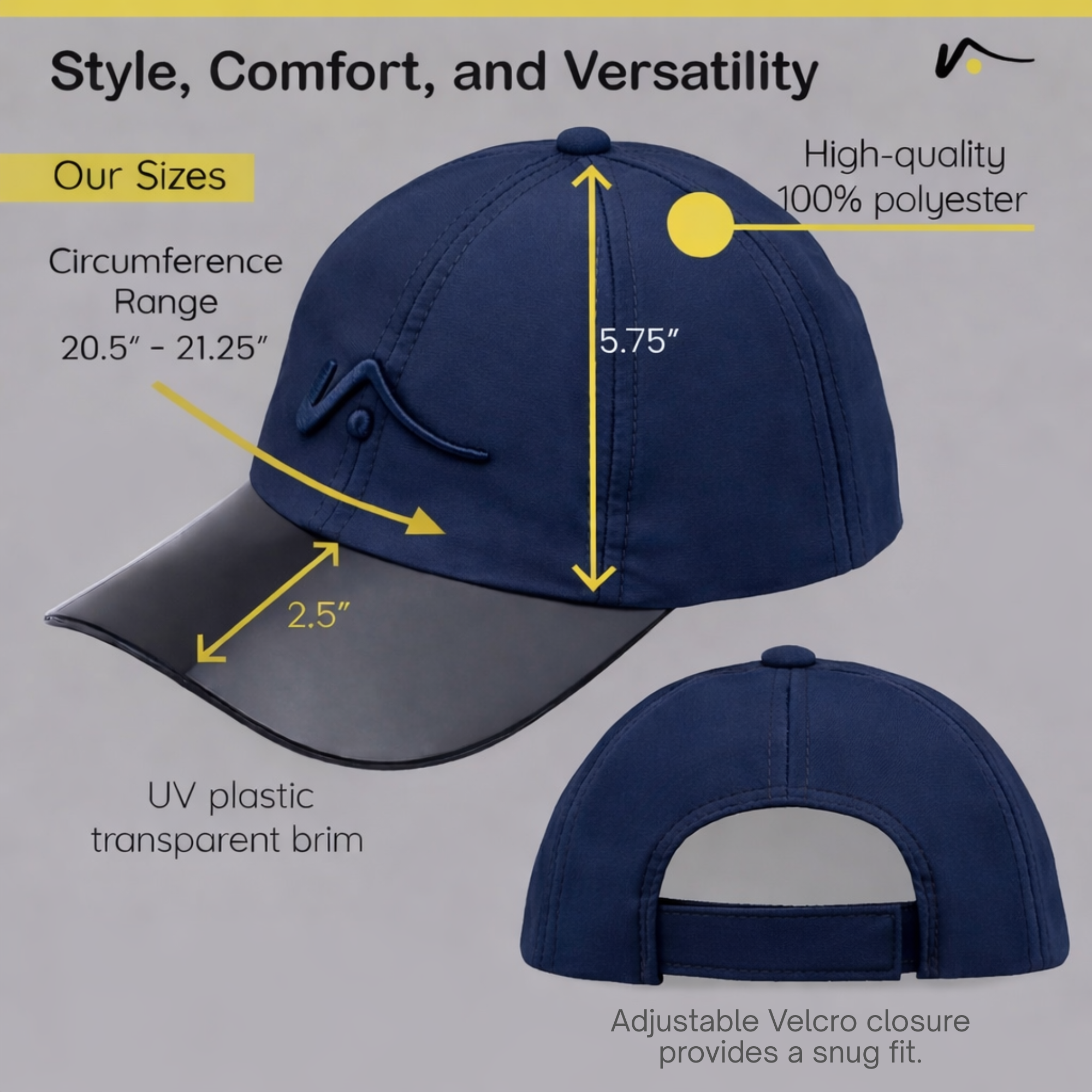 NAVY BLUE Children’s ClearView Hat (Ages 2-6)