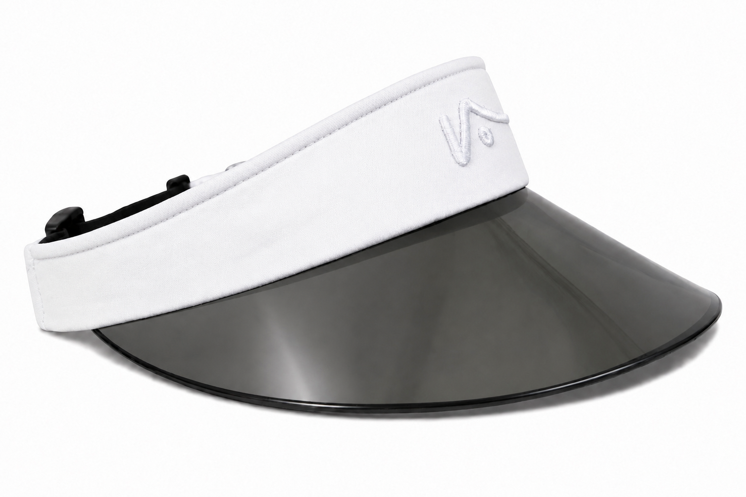 White Wide Brim Performance Visor