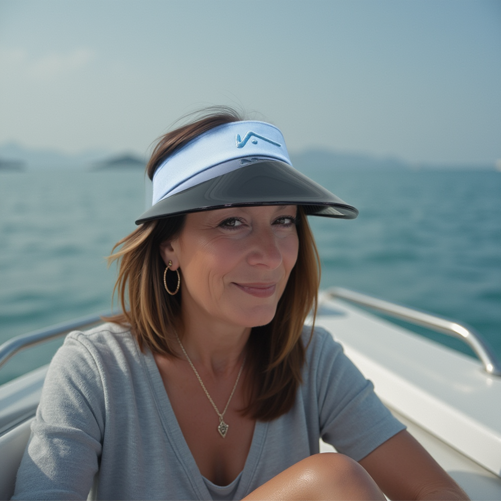 Light Blue Wide Brim Visor