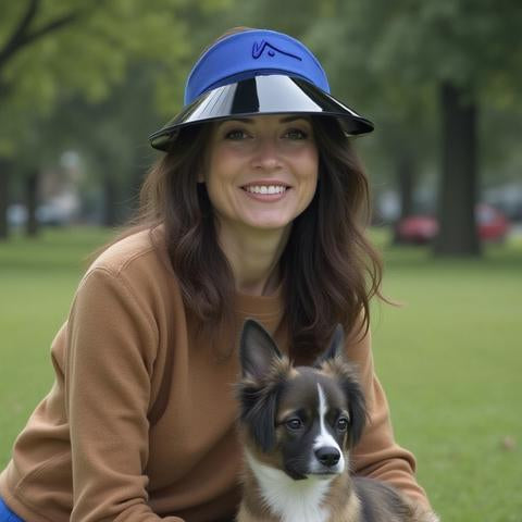 Royal Blue Wide Brim Visor