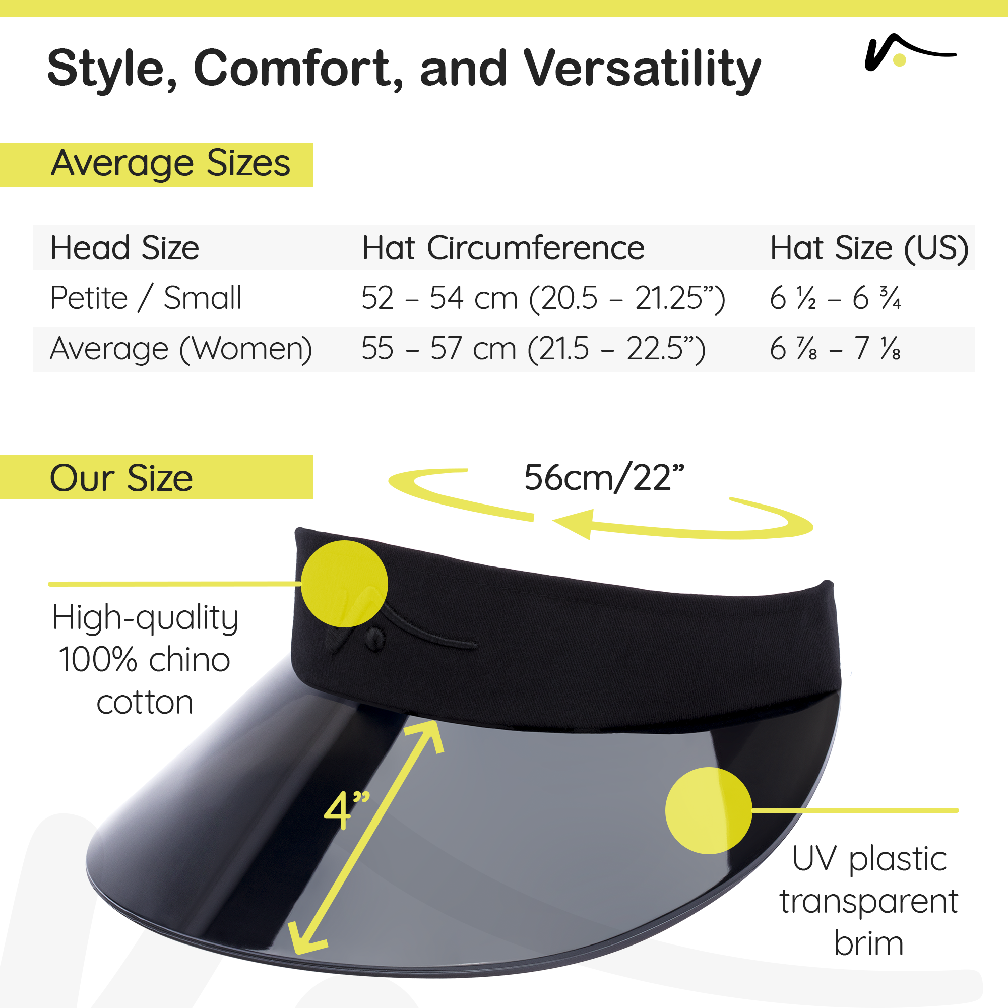 Black Wide Brim Visor