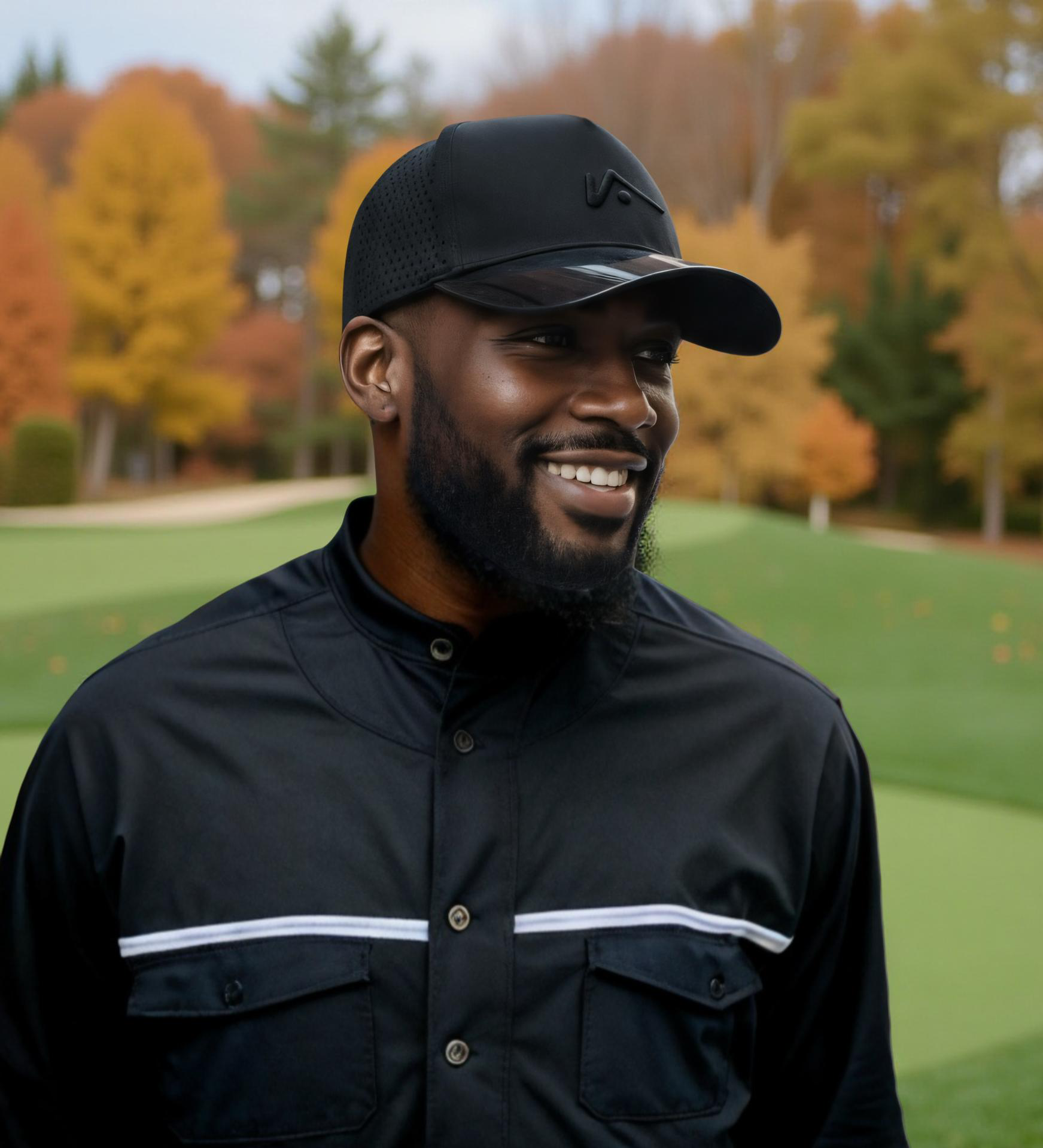Black Trucker Style Hat