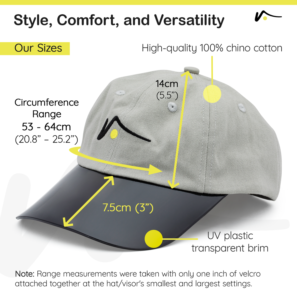 Gray Sports Cap Transparent Brim – visto visors