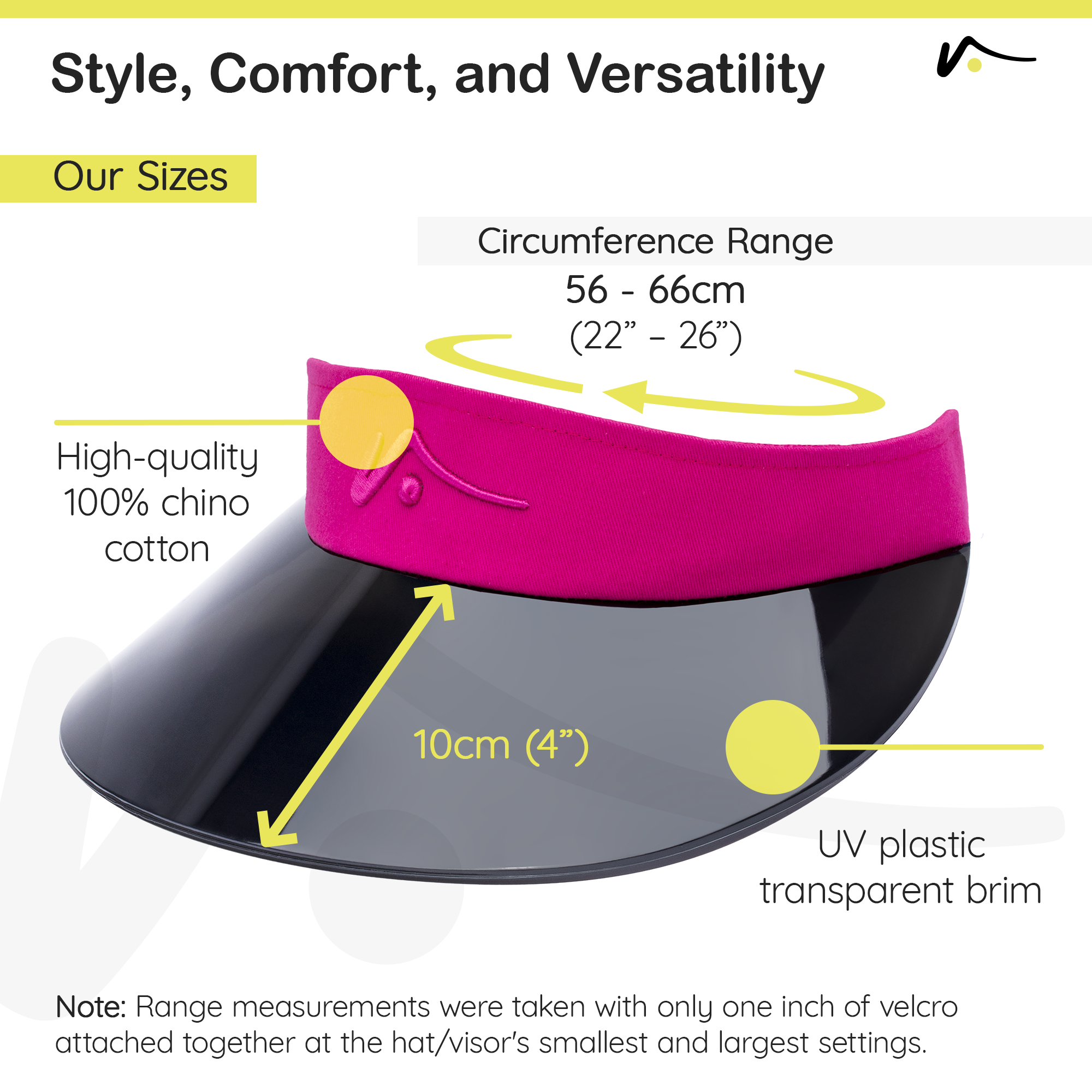 Hot Pink Wide Brim Performance Visor