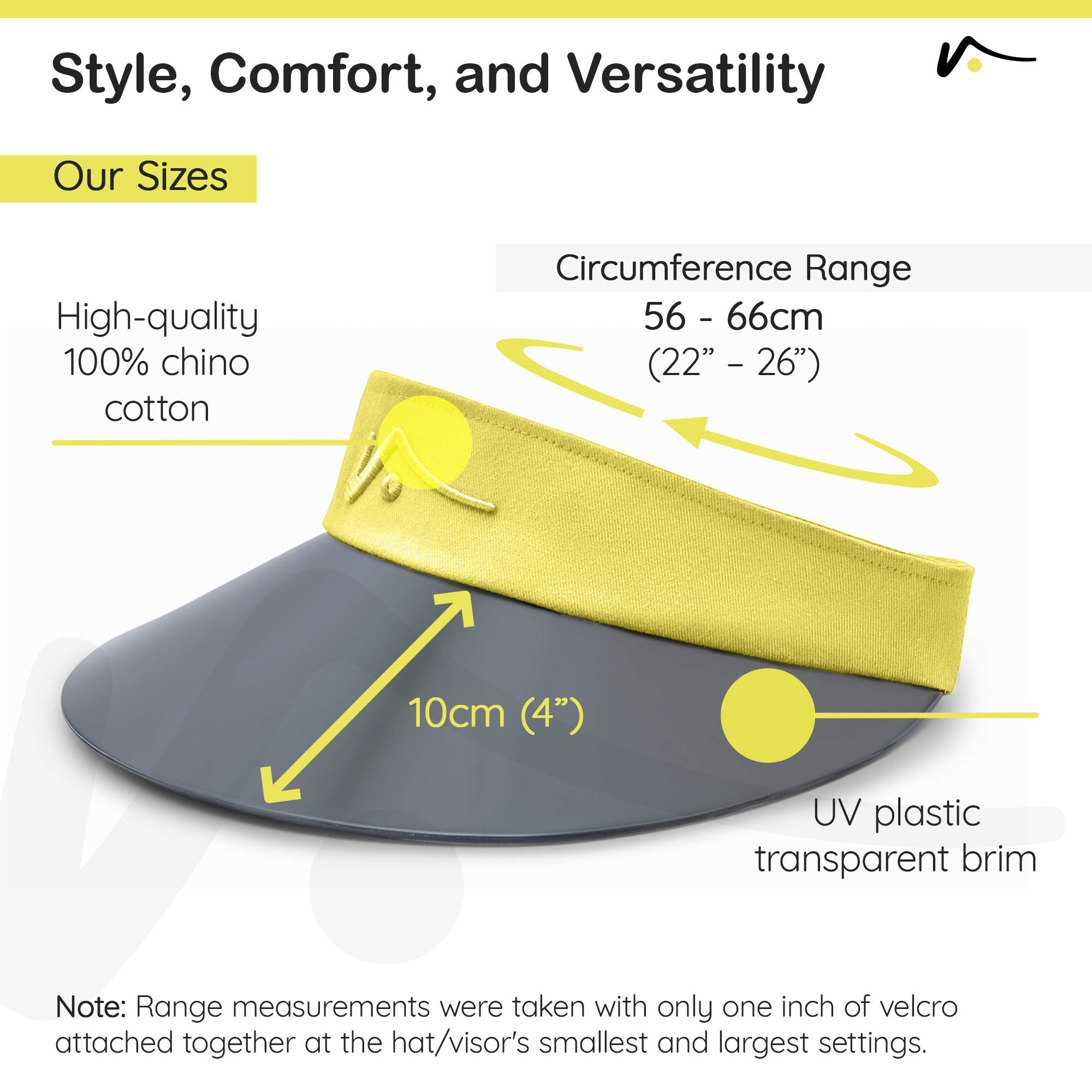 Yellow Wide Brim Visor