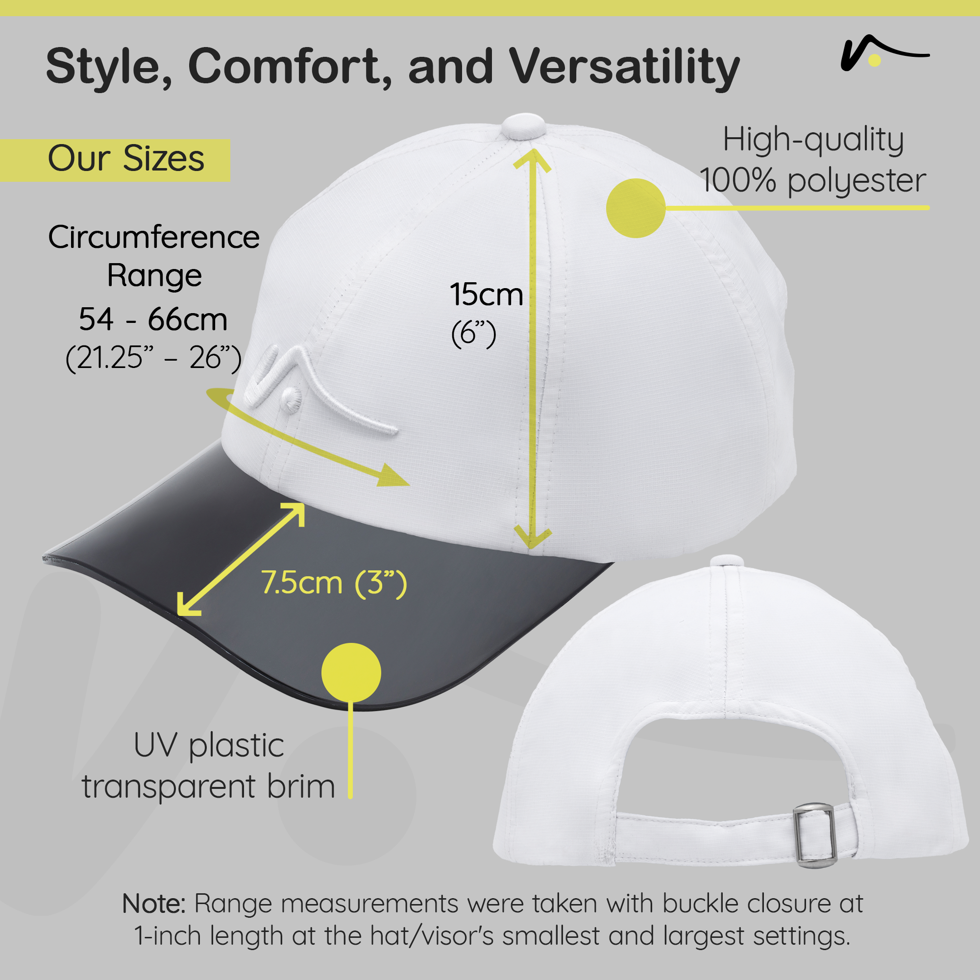 White Poly Unstructured Hat