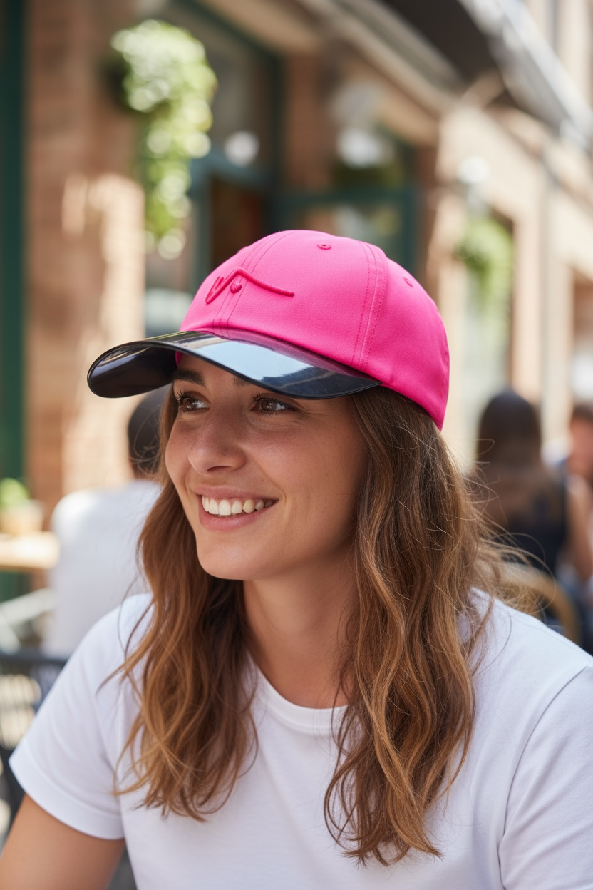 Hot Pink Poly Unstructured Hat