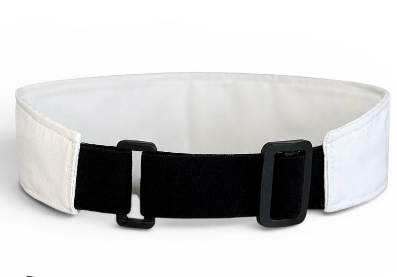 White Wide Brim Performance Visor