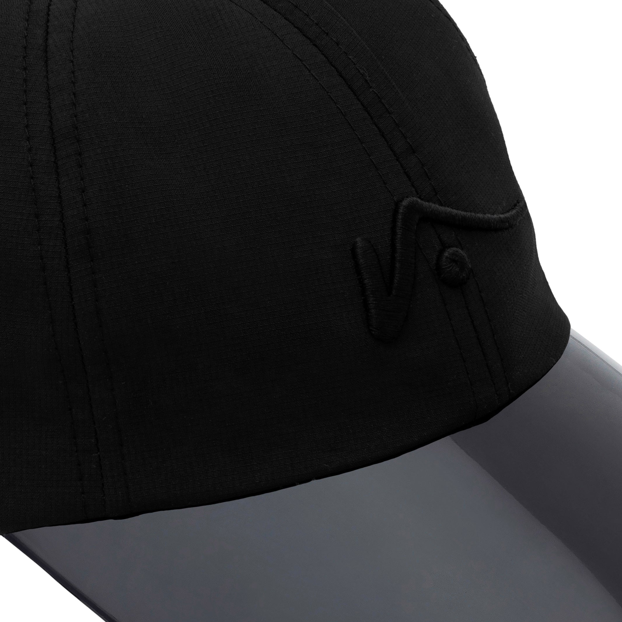 Black Poly Unstructured Hat