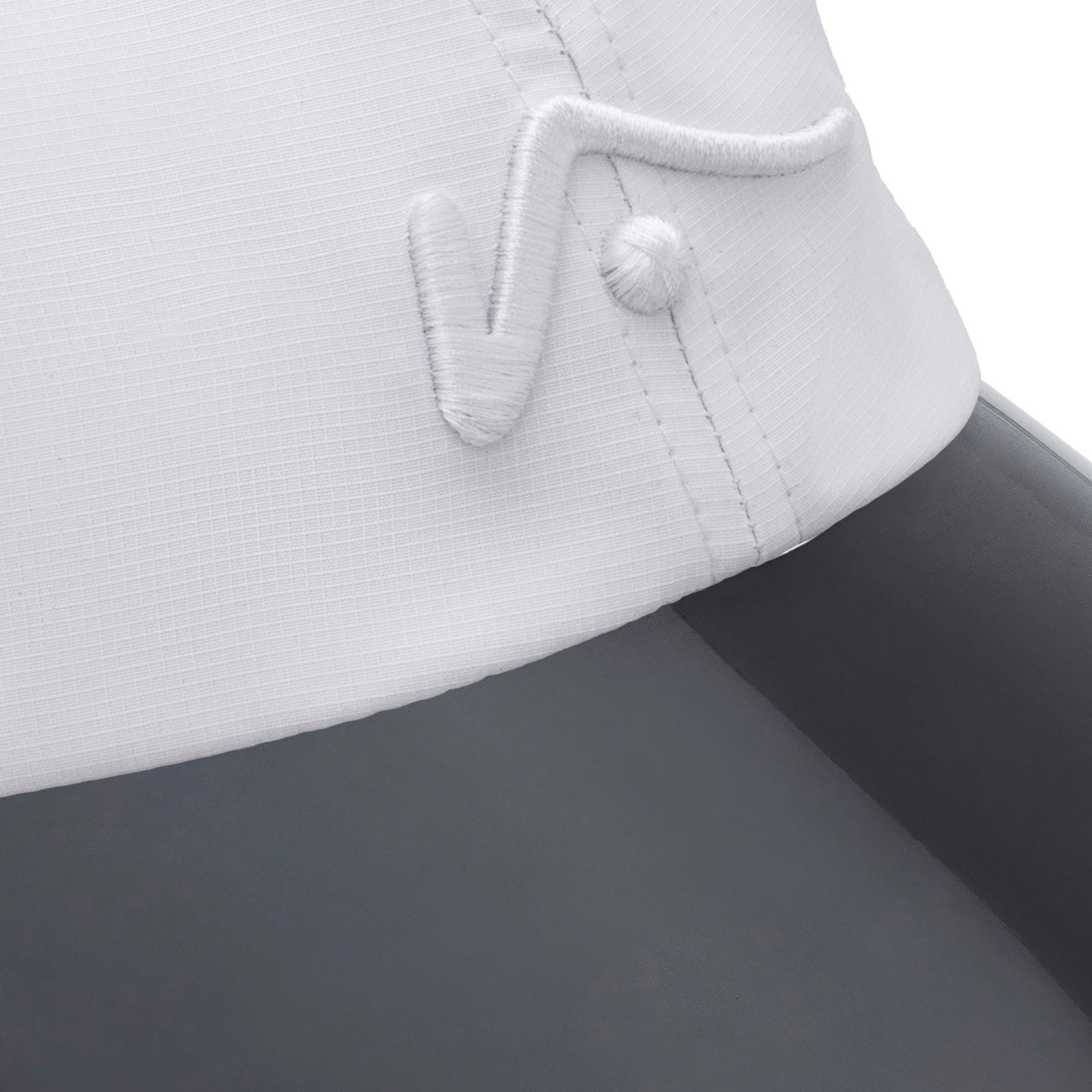 White Poly Unstructured Hat