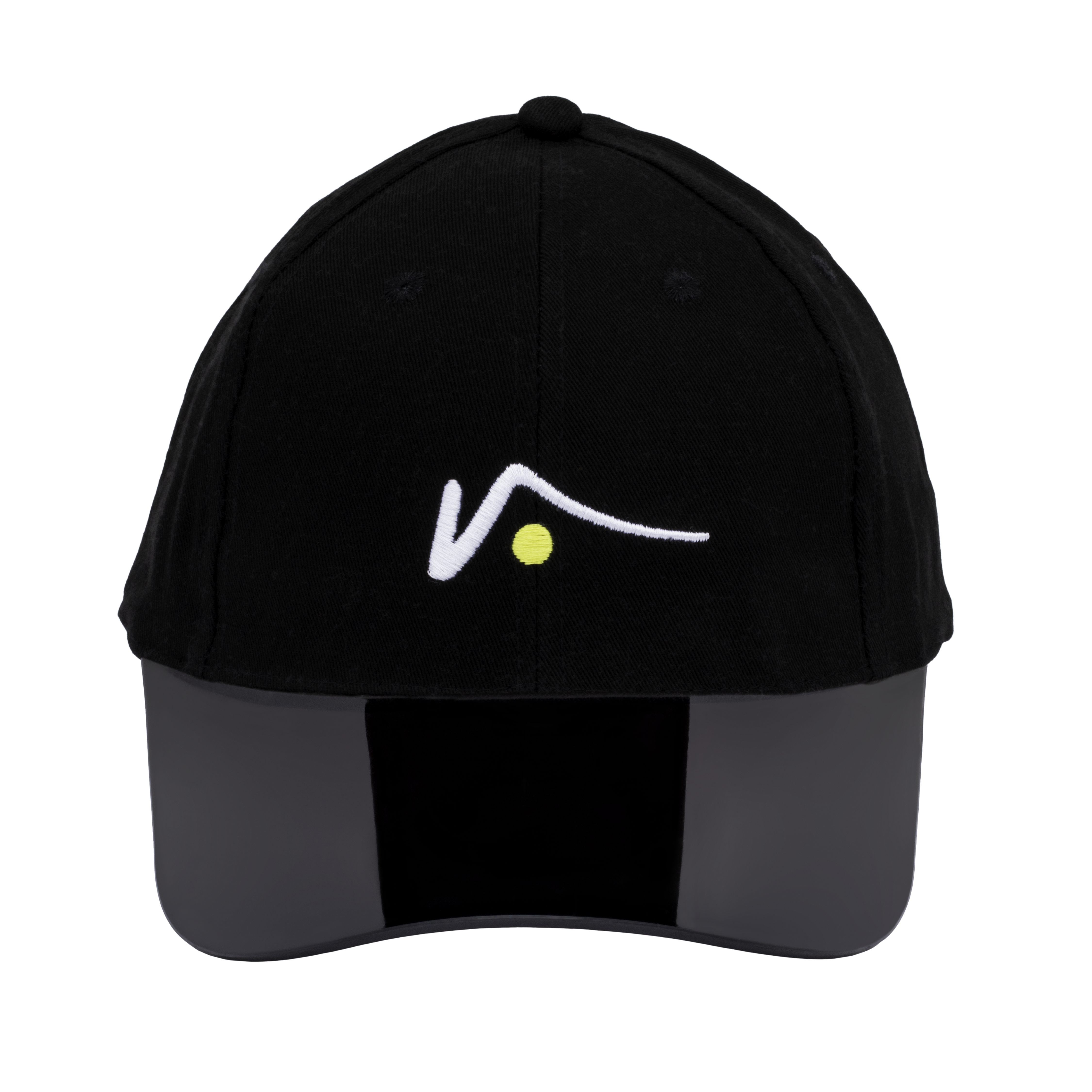 Black Structured Sports Cap Transparent Brim – visto visors