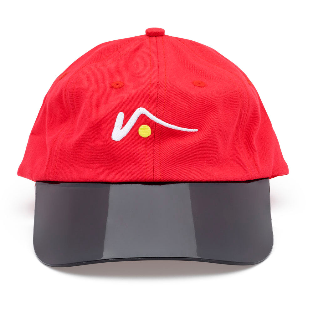 Red Sports Cap Transparent Brim – visto visors