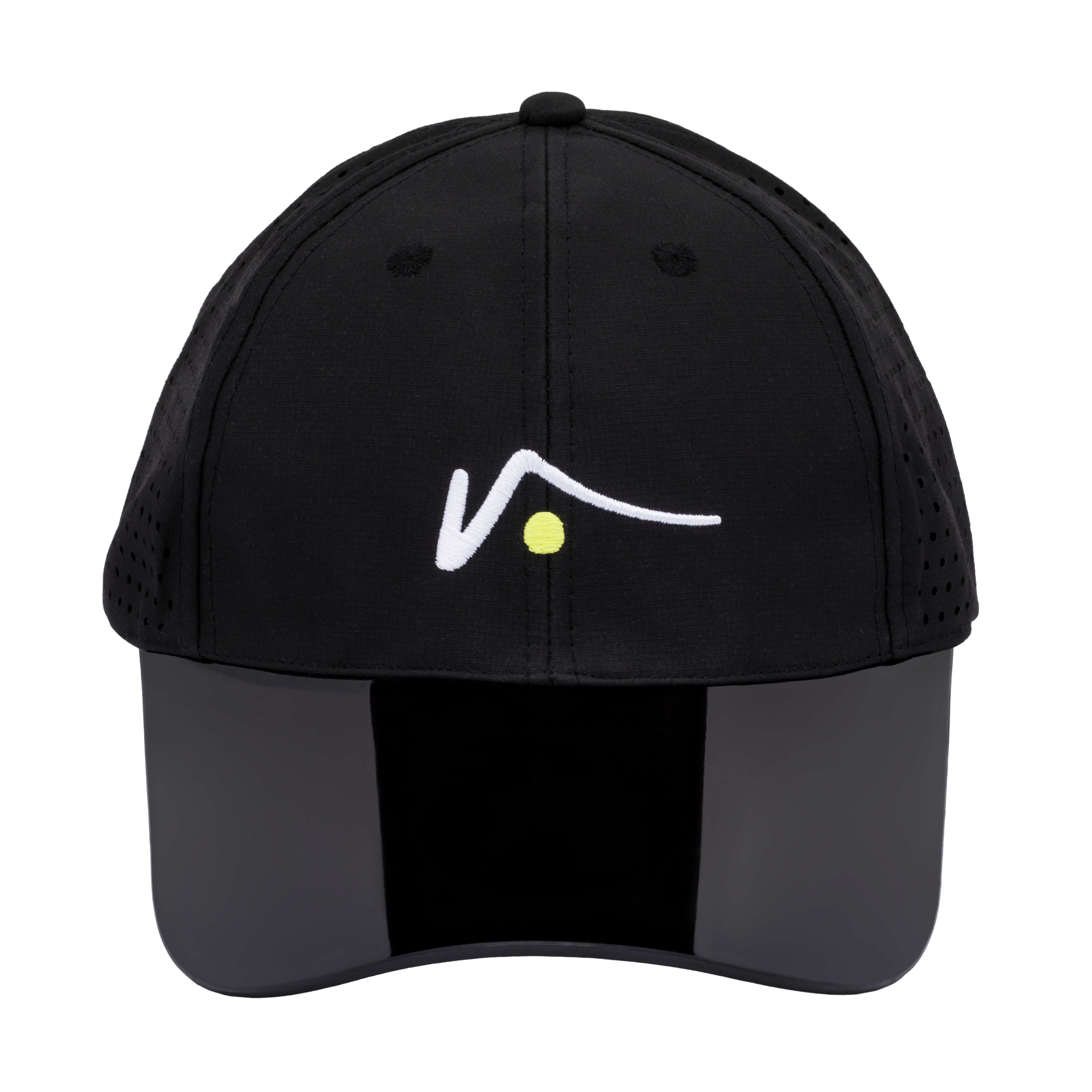 Black Structured Nylon Mesh Hat Transparent Brim – visto visors