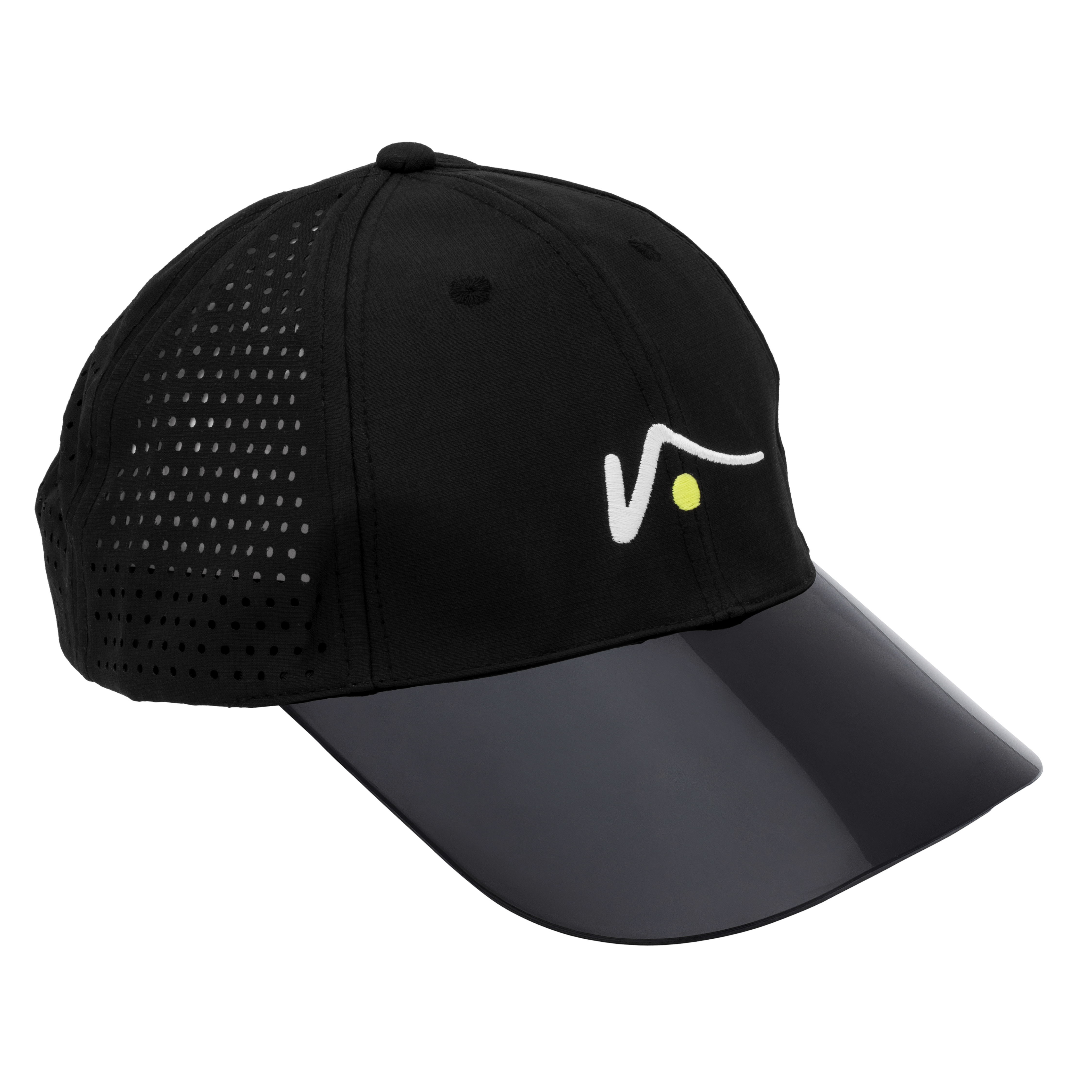 Black Structured Nylon Mesh Hat