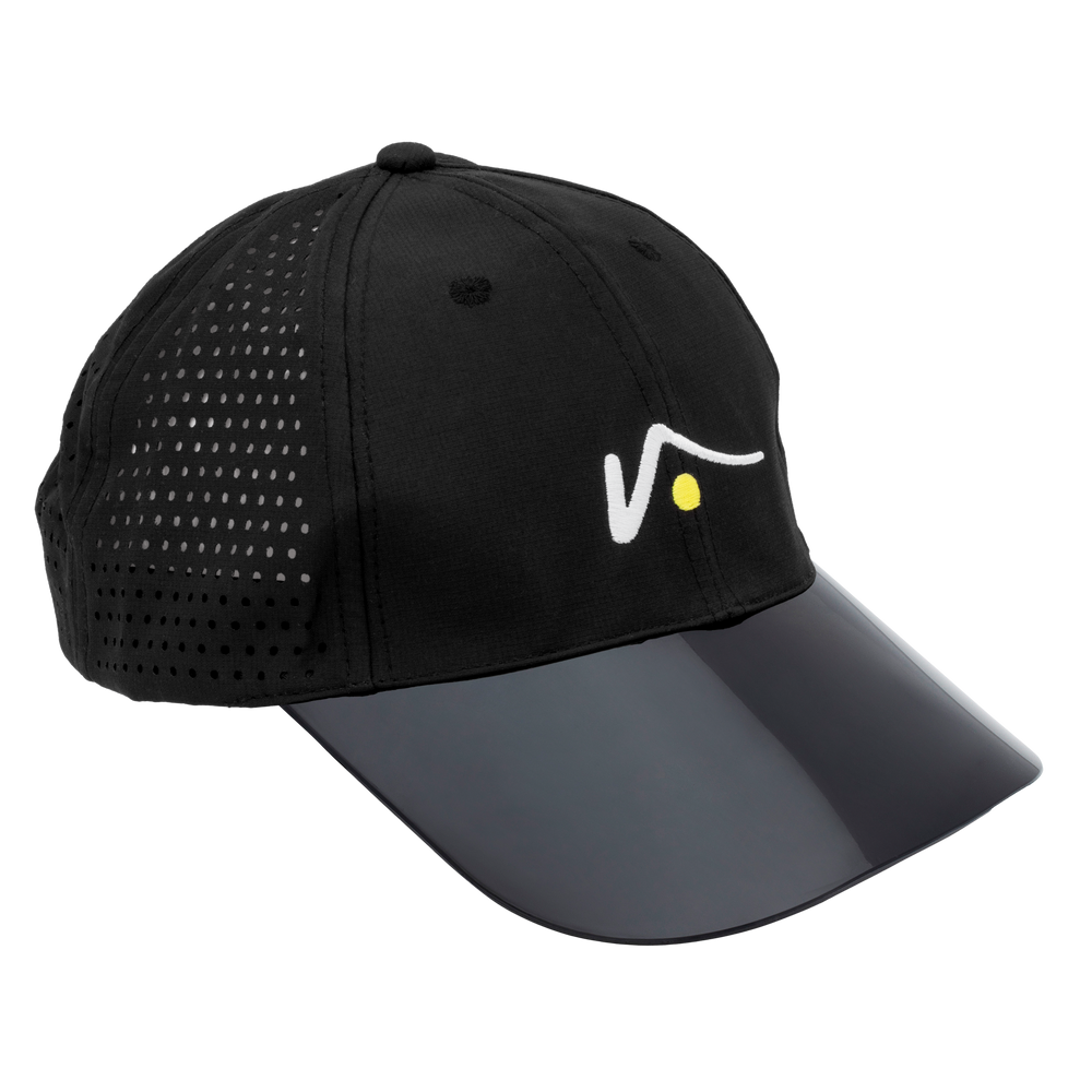 Black Structured Nylon Mesh Hat Transparent Brim – visto visors