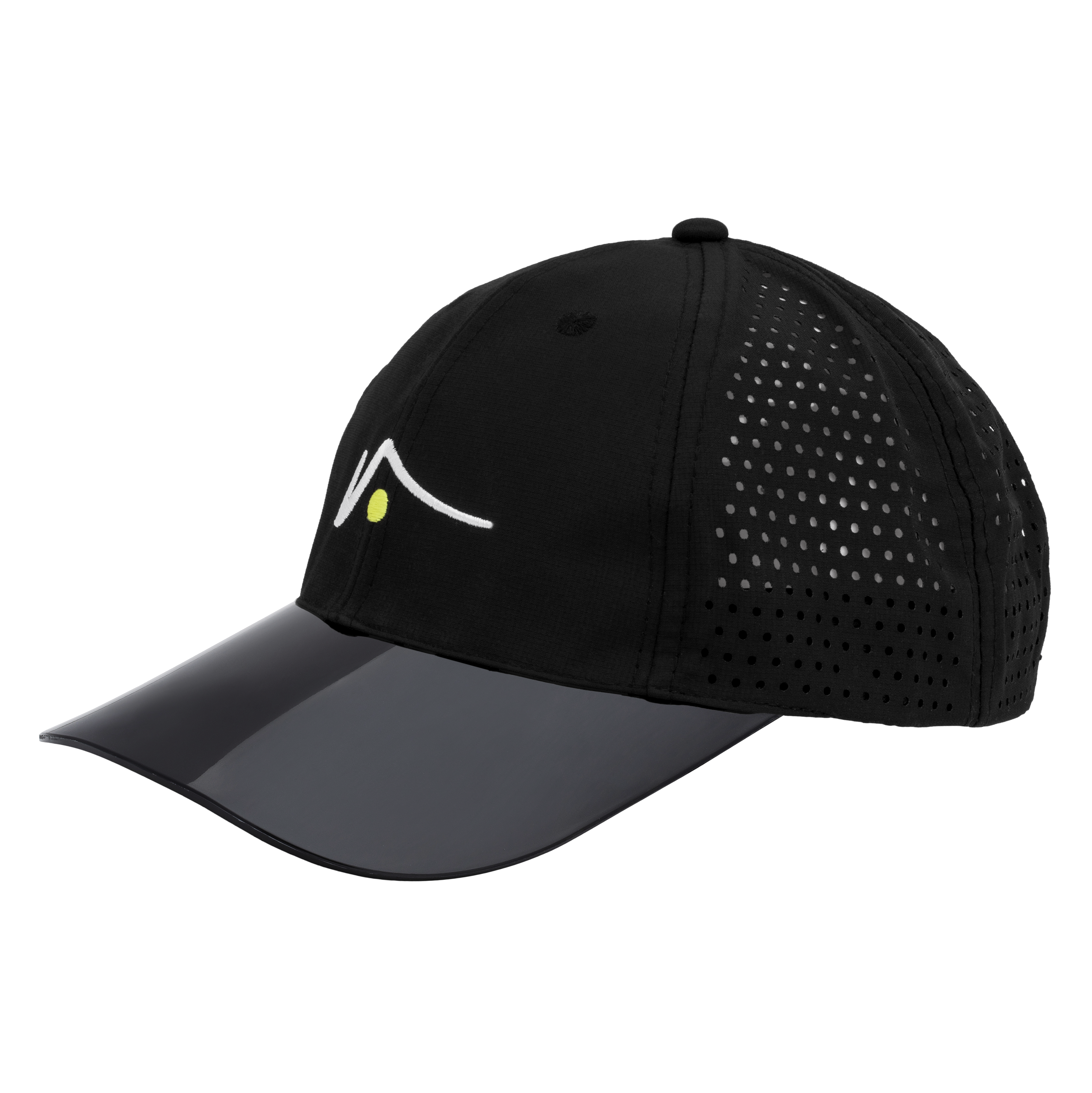 Black Structured Nylon Mesh Hat