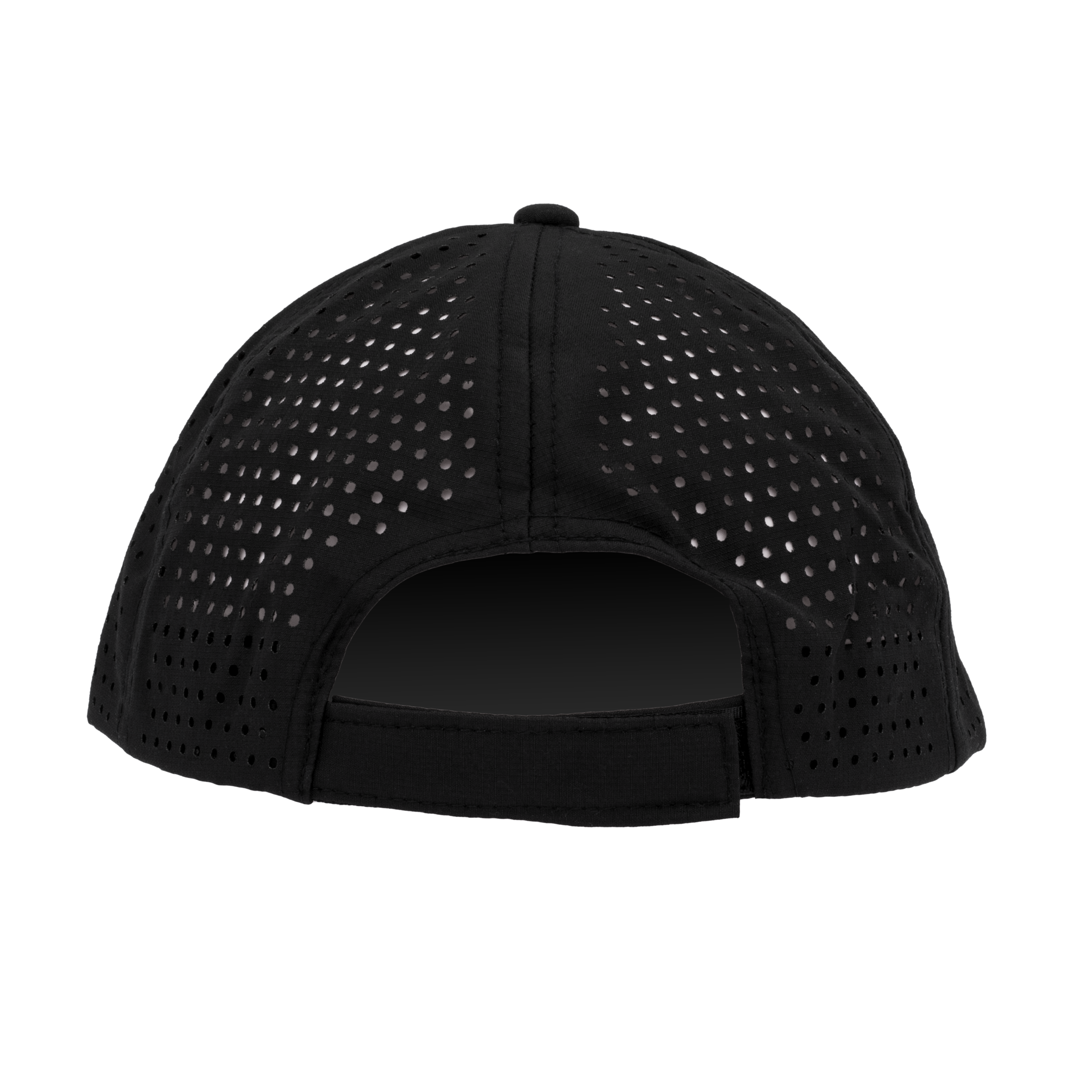 Black Structured Nylon Mesh Hat