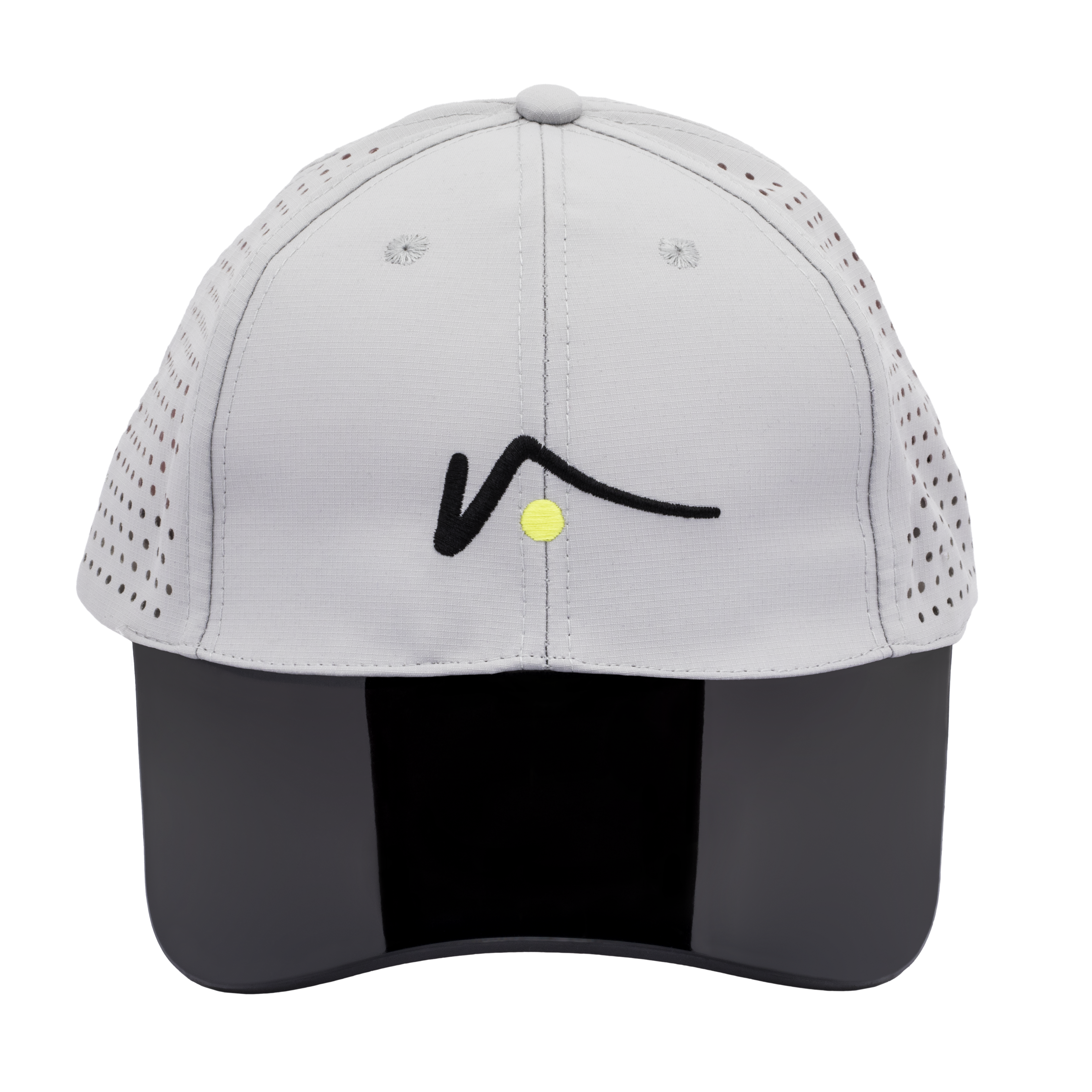 Gray Structured Nylon Mesh Hat