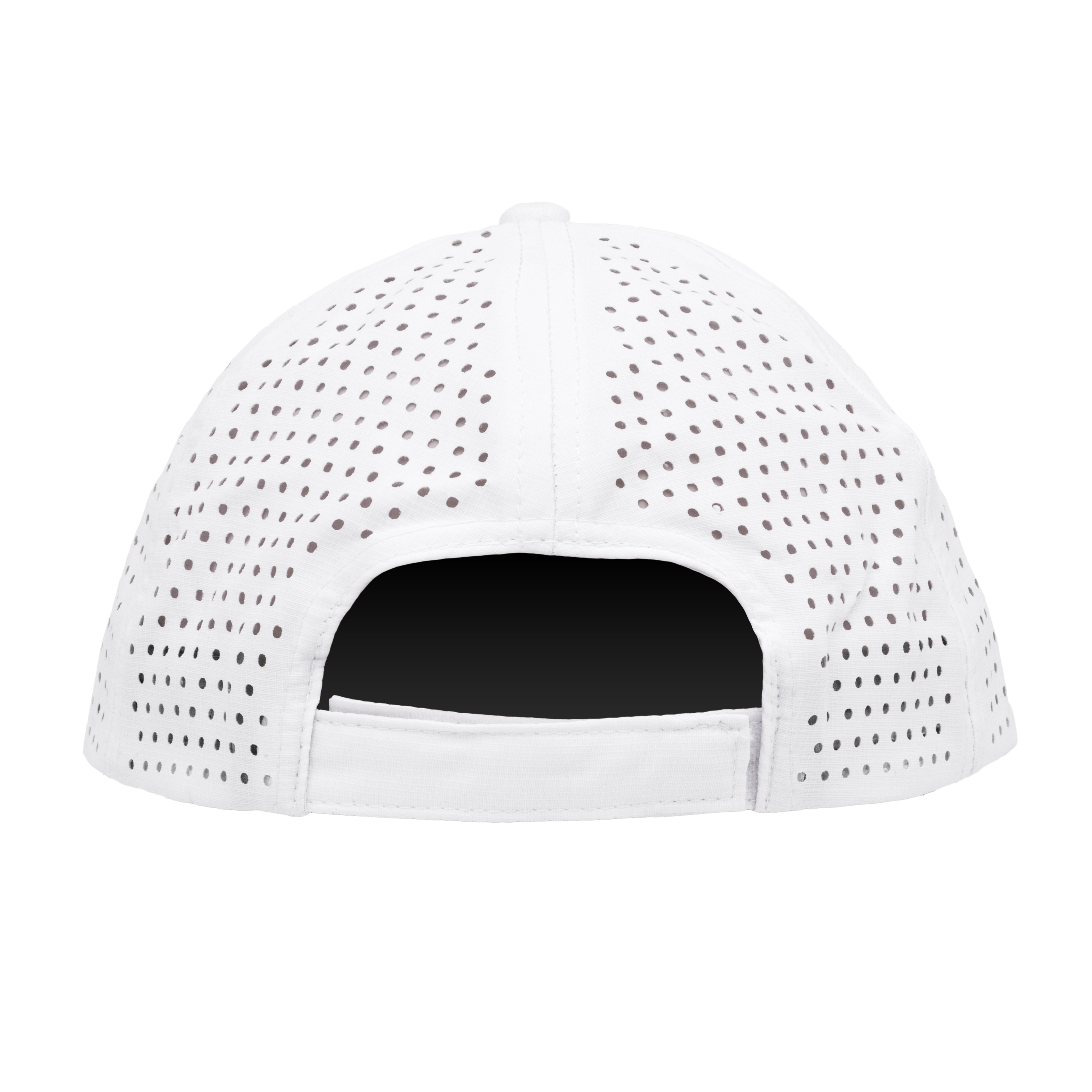White Structured Nylon Mesh Hat