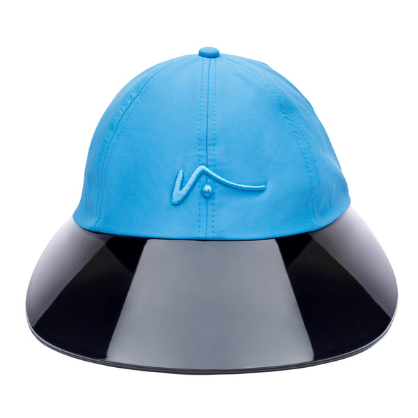 LIGHT BLUE WIDE BRIM HAT WITH A TRANSPARENT BRIM – visto visors