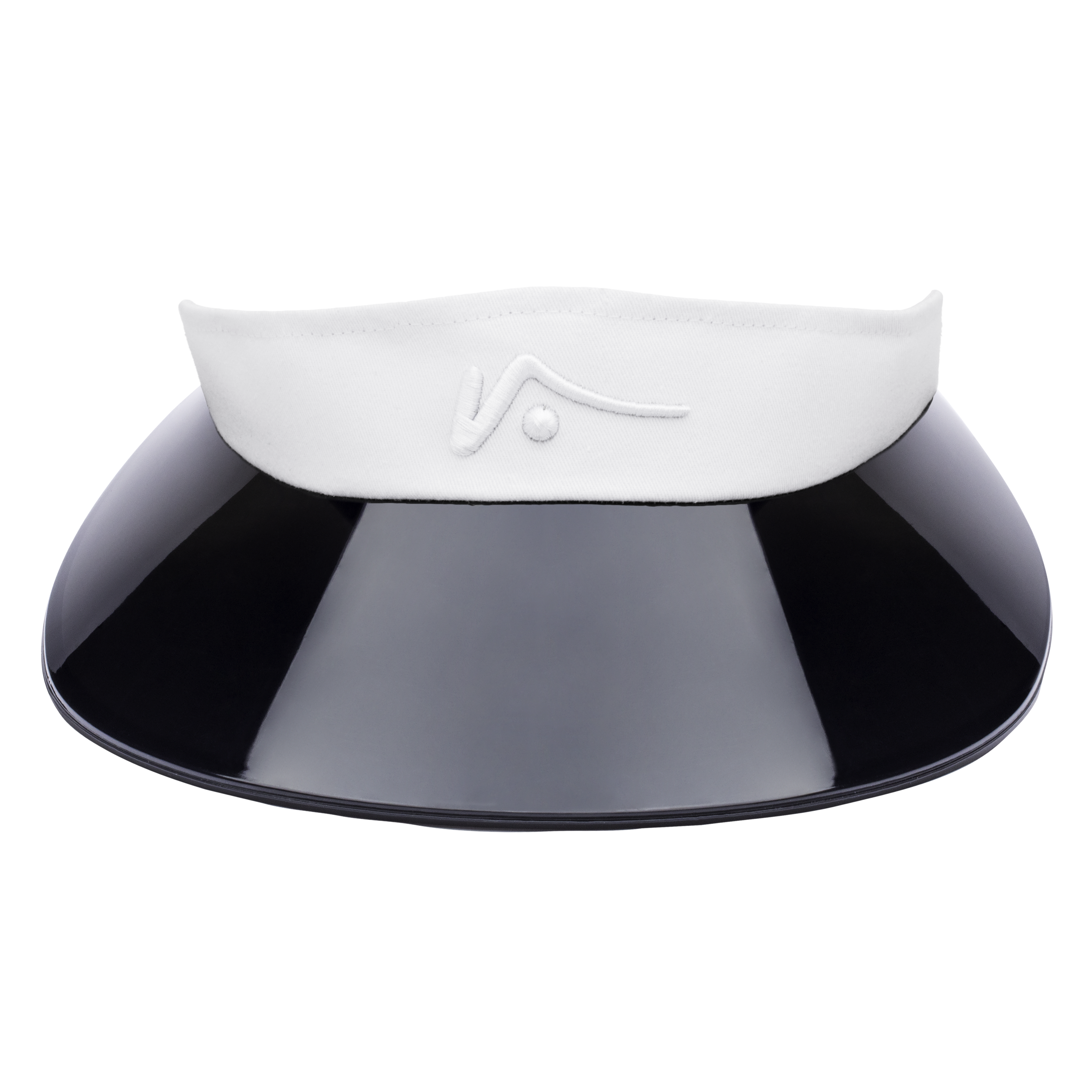 White Wide Brim Visor