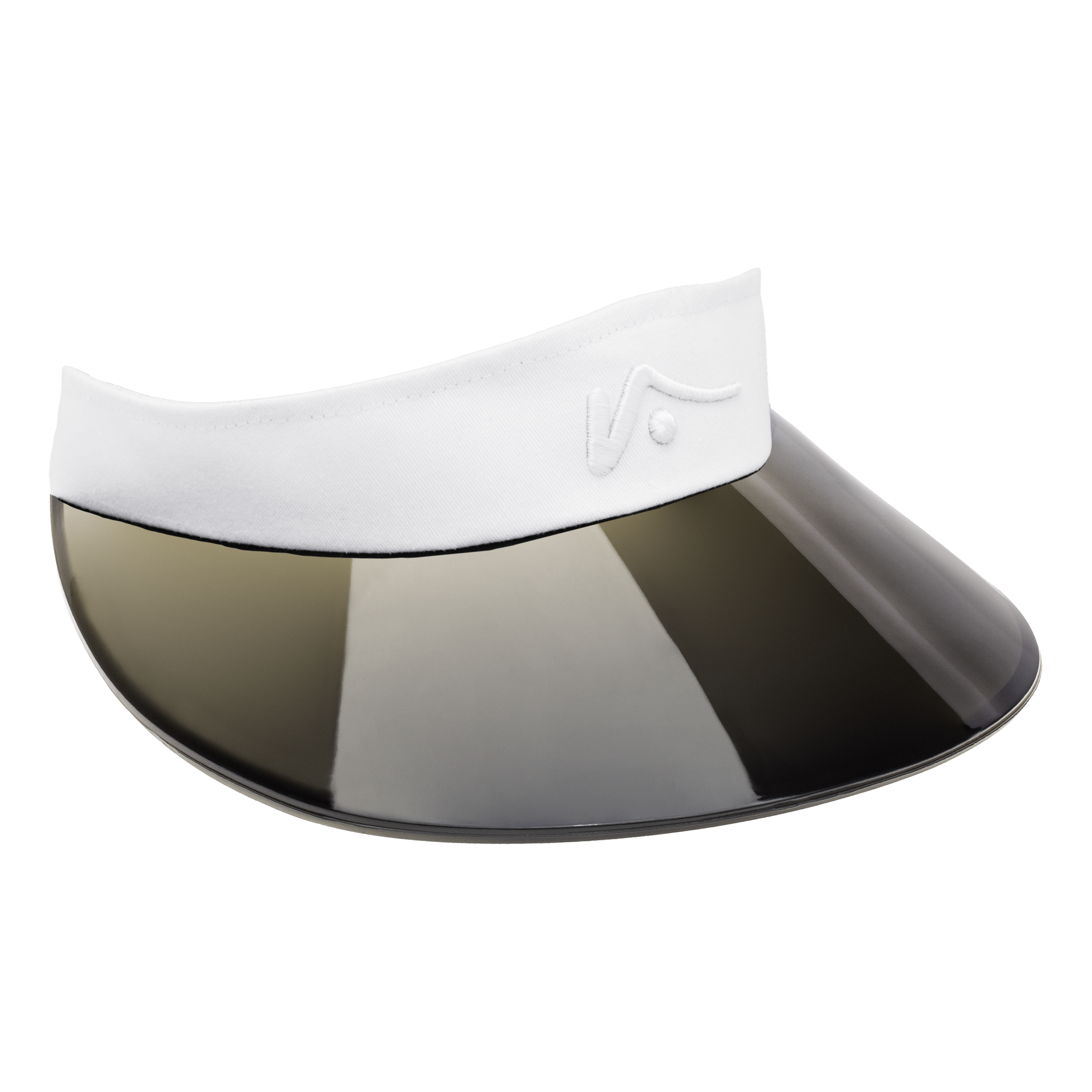 White Wide Brim Visor