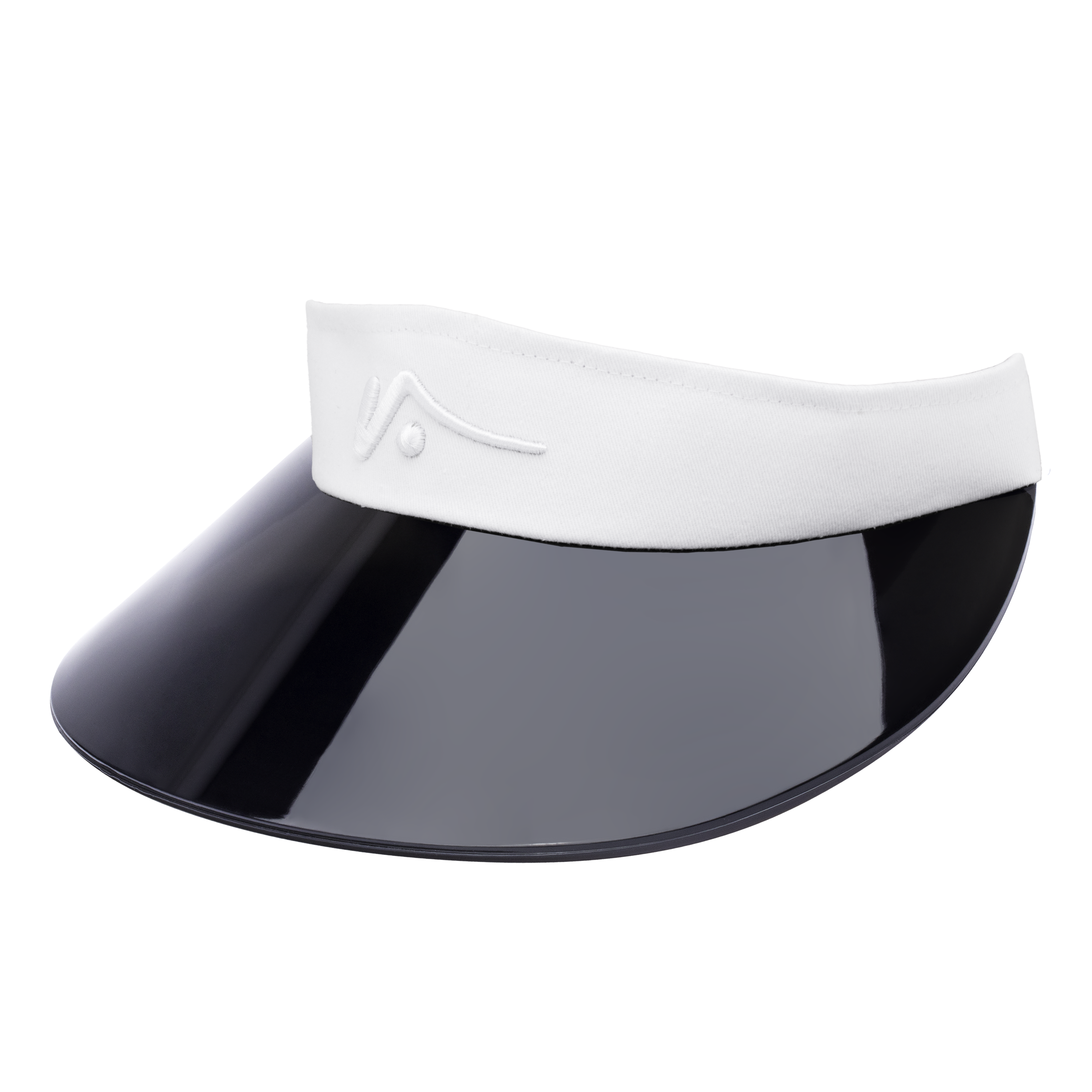 White Wide Brim Visor