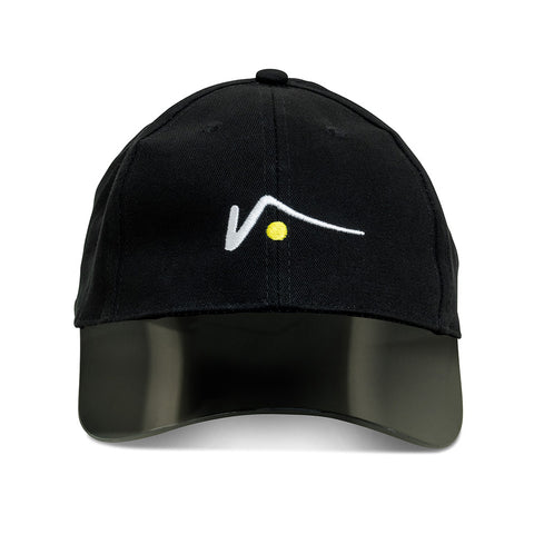 Black Structured Sports Cap with Transparent  UV Brim by Visto Visors