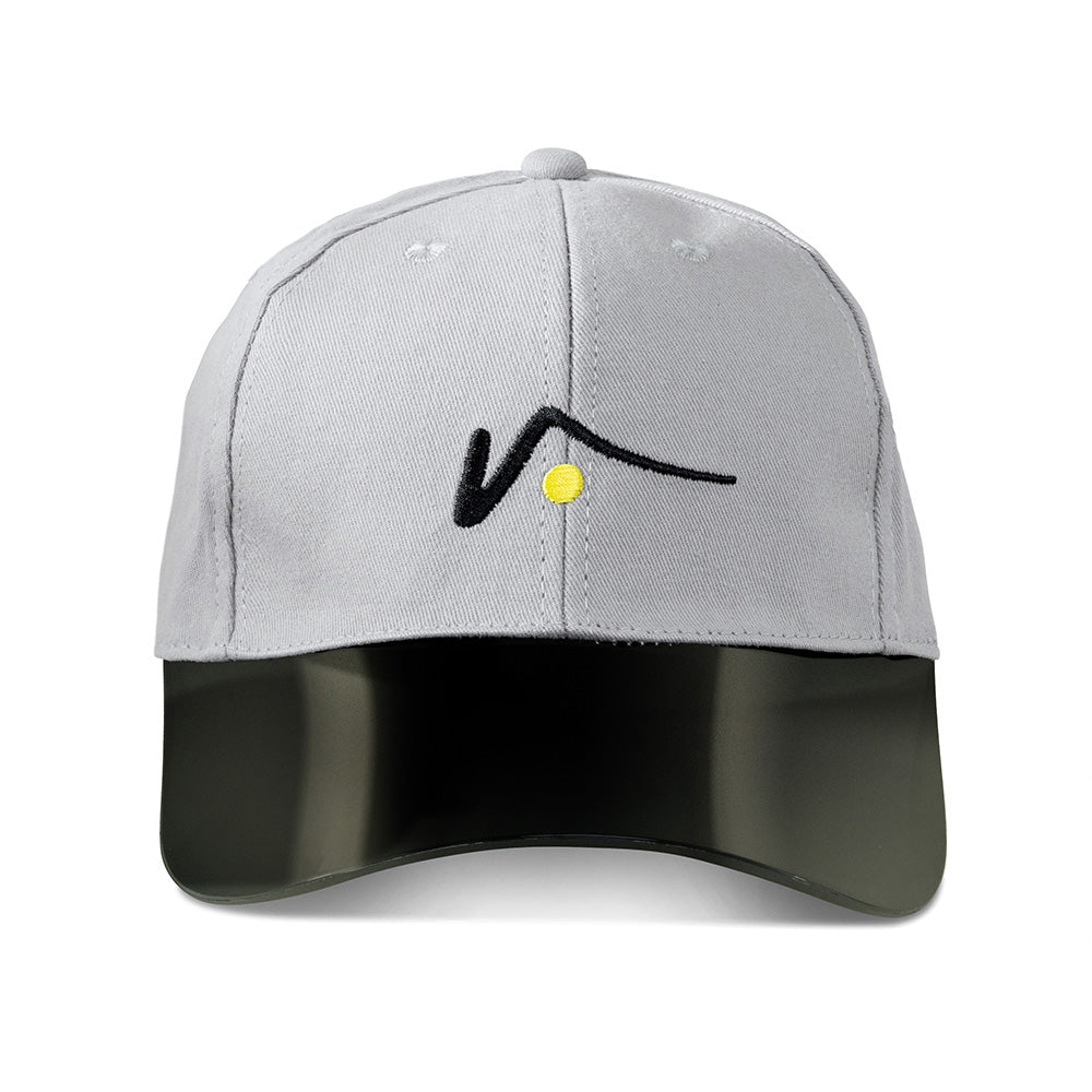 Gray Structured Sports Cap with Transparent  UV Brim by Visto Visors