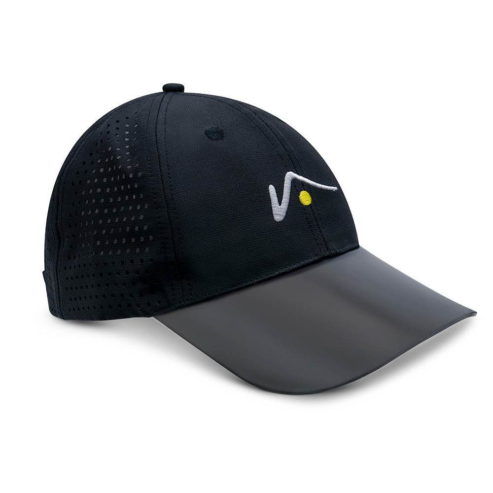 
                  
                    Black Structured Nylon Mesh Hat With Transparent UV Brim by Visto Visors
                  
                