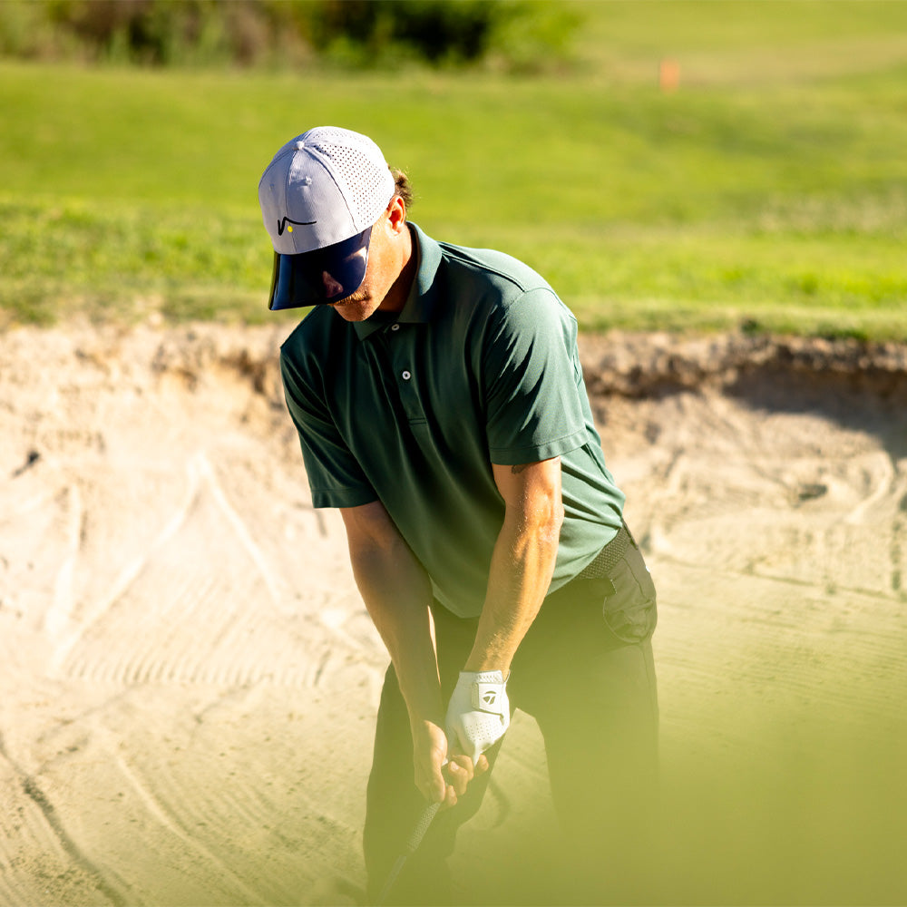 Gray Structured Nylon Mesh Hat