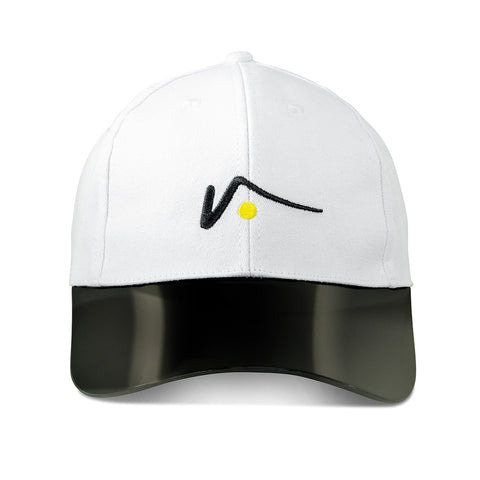 White Structured Sports Cap with Transparent  UV Brim by Visto Visors