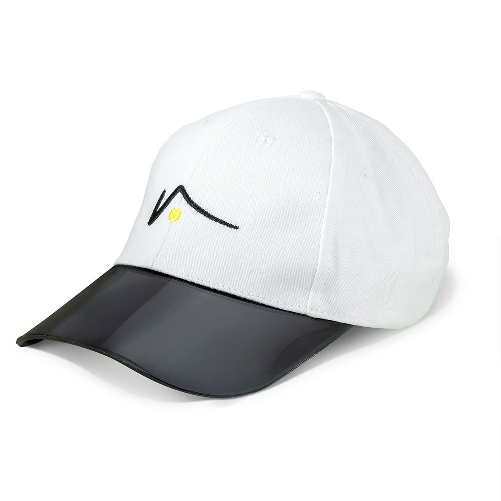 
                  
                    White Structured Sports Cap with Transparent  UV Brim by Visto Visors
                  
                