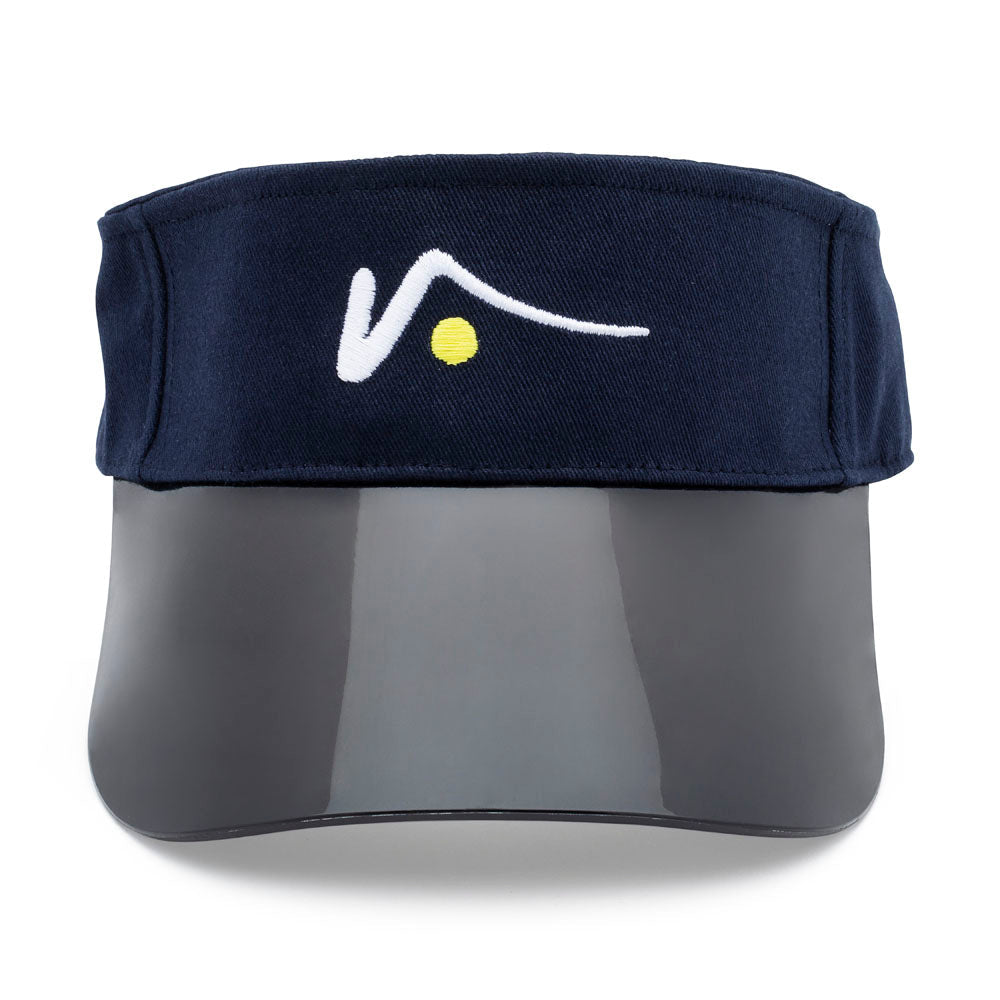Navy Sports Visor with No Glare UV Brim by Visto Visors