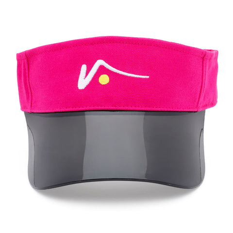 Pink Sports Visor with Transparent  UV Brim by Visto Visors