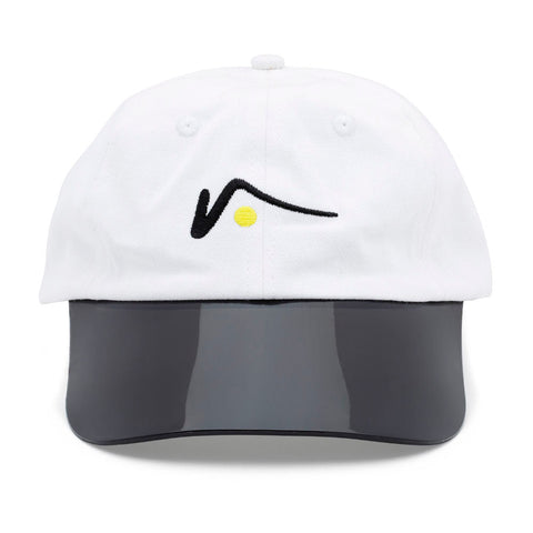 White Sports Cap with Transparent UV Brim by Visto Visors