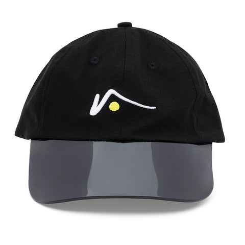 Black Sports Cap with Transparent UV Brim by Visto Visors